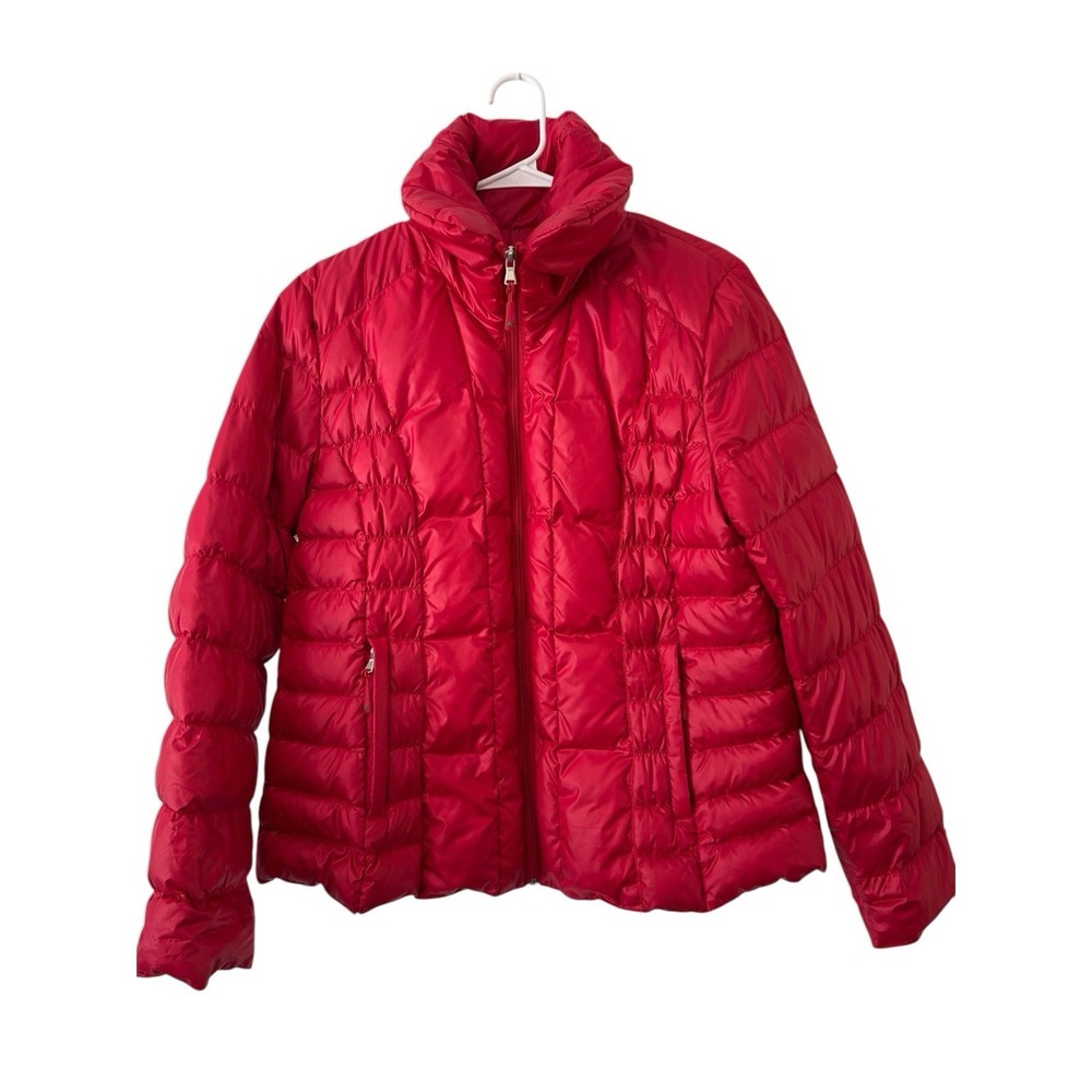 Kenneth Cole Reaction New York Packable Down Puffer Jacket Cherry Red Size XL